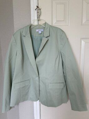 Liz Claiborne Mint Green Business Casual Women's Blazer - Size 14